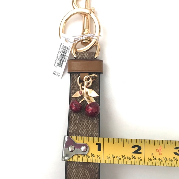 ๐ ๐ New Coach Signature Keychain w/ Cherry Charm - Picture 10 of 11